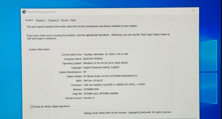HP ZBOOK 16 G10 FOR SALE