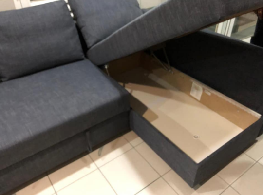 Ikea L shape Sofa bed with storage for sale