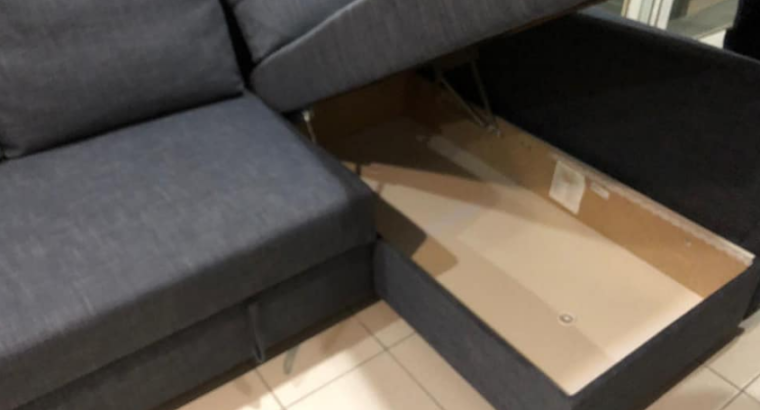 Ikea L shape Sofa bed with storage for sale