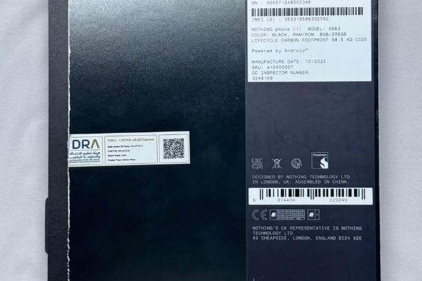 Nothing Phone 1 8GB/256GB TDRA For Sale