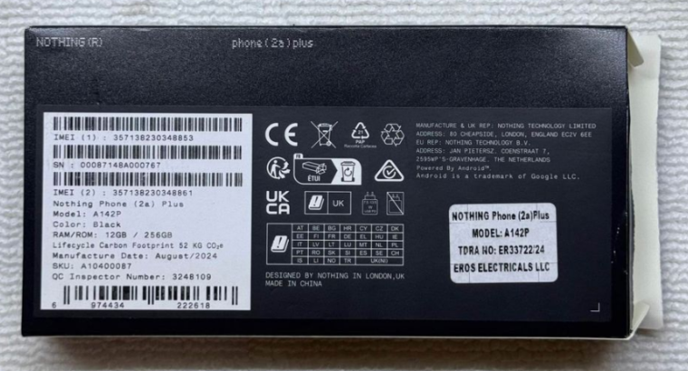 Nothing Phone 2A Plus 12GB/256GB For Sale