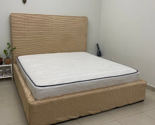 Upholstered Bed with Mattress For Sale