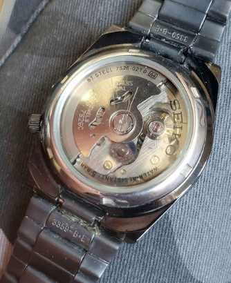 Vintage Seiko 5 sports 7S36 Full Black For Sale