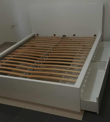 IKEA bed with storage in good condition for sale