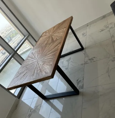 6-seater dining table wood for sale