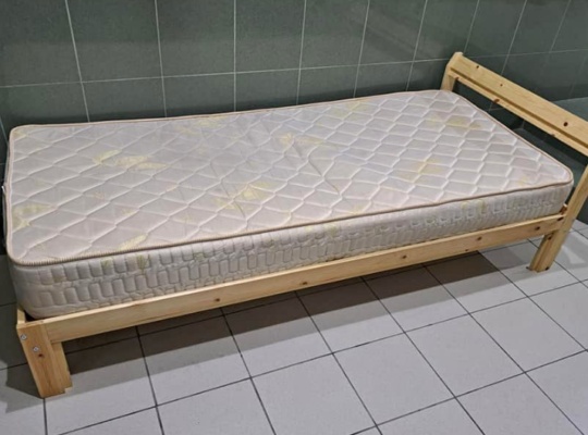 Single bed frame ikea with mattresses for sale