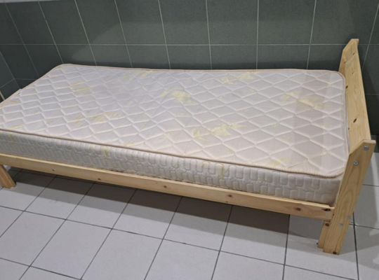 Single bed frame ikea with mattresses for sale