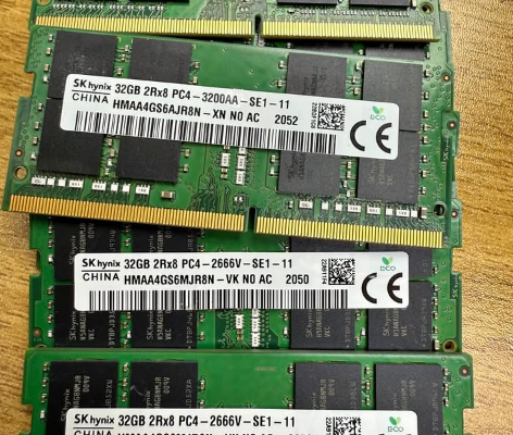 32GB PC4RAM Laptop 2666-6 PCs 3200-2pcs For Sale