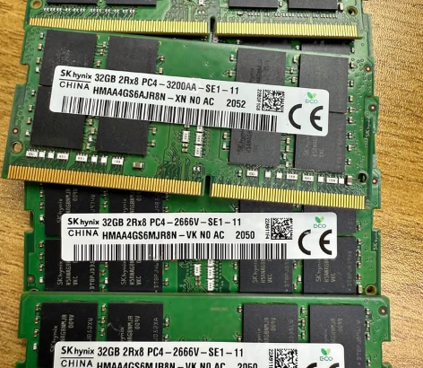 32GB PC4RAM Laptop 2666-6 PCs 3200-2pcs For Sale