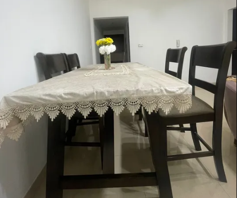 Used Dining Table Set with 6 Chairs For sale