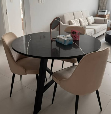 Dining table Loom in Black Natural Stone for sale