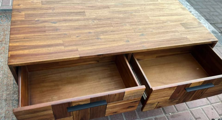 Massimo Acacia Wood 2 Drawer Coffee Table for sale