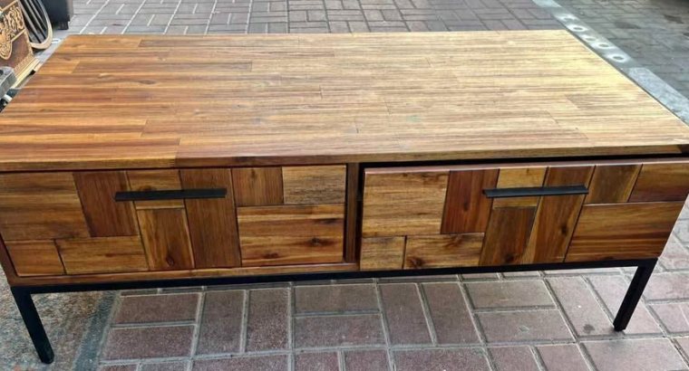 Massimo Acacia Wood 2 Drawer Coffee Table for sale