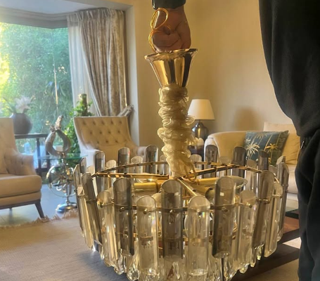 Glass chandelier for sale