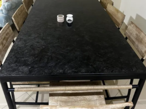 Marble dining table and chairs for sale