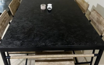 Marble dining table and chairs for sale