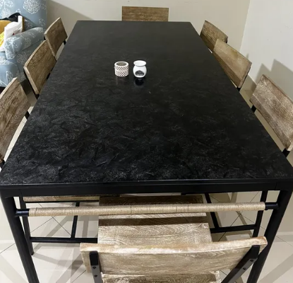 Marble dining table and chairs for sale