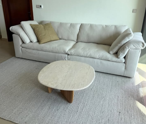 Feather Cloud Natural Sofa For Sale