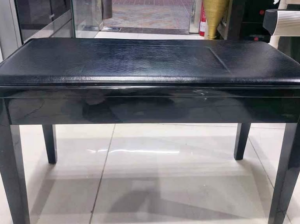 Classic Black Lacquer Wood Piano Bench for sale