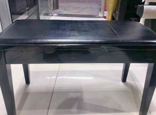 Classic Black Lacquer Wood Piano Bench for sale