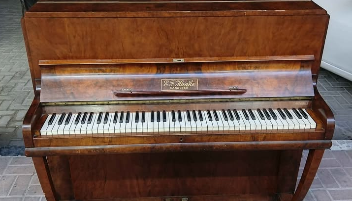mahogany table piano, E.F. Haake For Sale