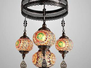 Turkish Moroccan Mosaic Chandelier Handmade For Sa