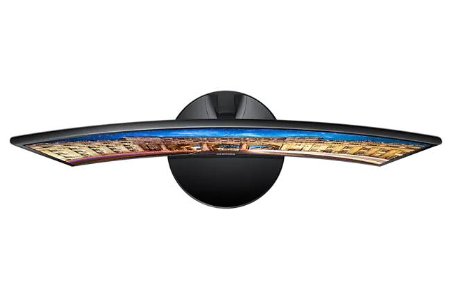 Samsung 24″ Essential Curved Monitor with the deep