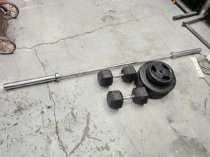 Dumbles and weight plates for sale