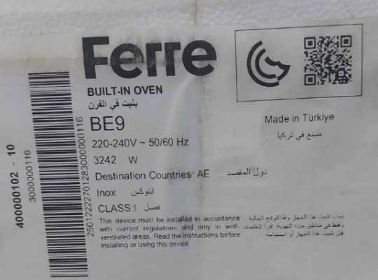 Ferre Built in Oven For Sale