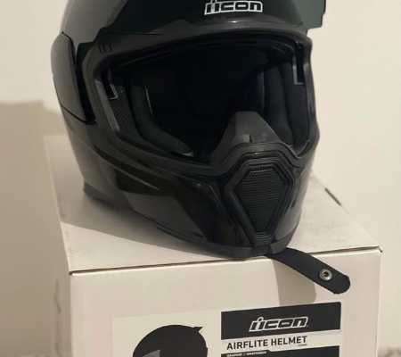 ICON FULLY FACE HELMET GLOSSY BLACK FOR SALE