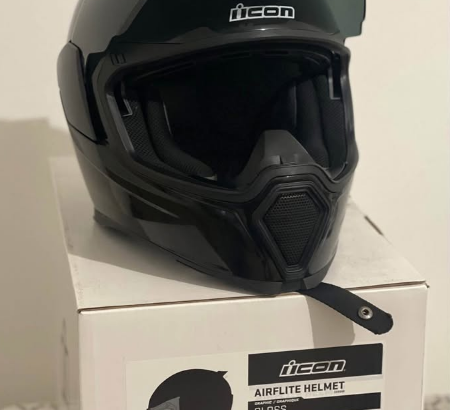 ICON FULLY FACE HELMET GLOSSY BLACK FOR SALE