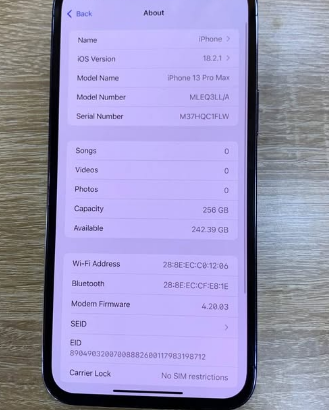 Iphone 13 pro max 256 gb For Sale