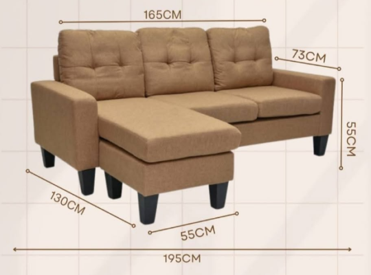 L shape Sofa Brown color for sale