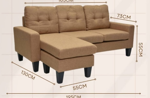 L shape Sofa Brown color for sale