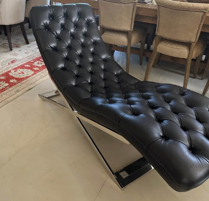 TIMOTHY OULTON LEATHER LOUNGER FOR SALE