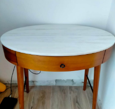 West Elm desk with marble top for sale