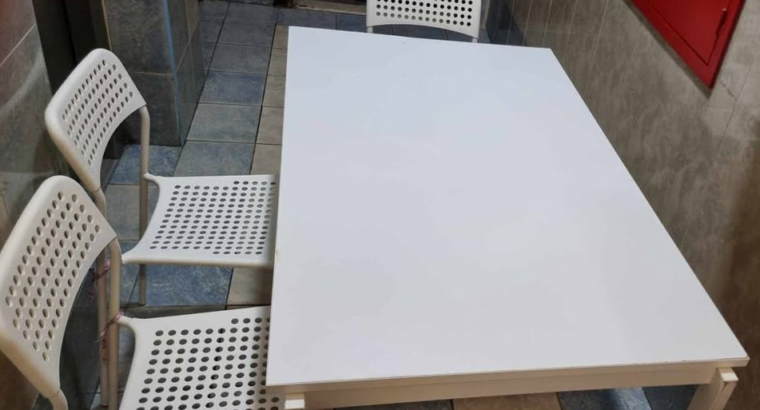 ikea table with 4 chairs for sale