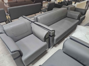 Office Sofa grey leather for sale