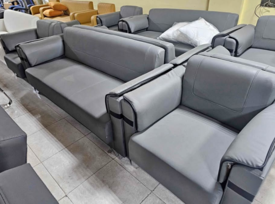 Office Sofa grey leather for sale