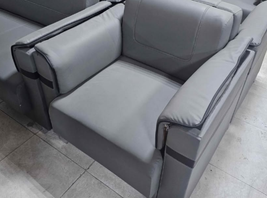 Office Sofa grey leather for sale