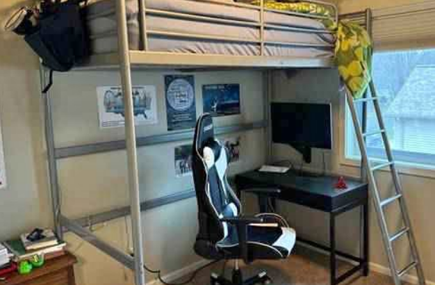 IKEA single size loft bed for sale