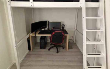 IKEA queen size wooden loft bed for sale