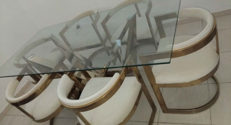 Dining table with 6 chairs for sale