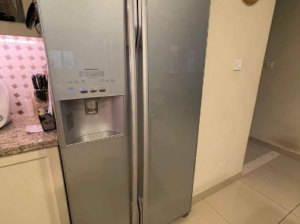 Hitachi brand side by side fridge and freezer for