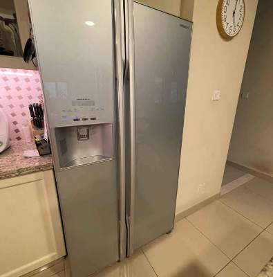 Hitachi brand side by side fridge and freezer for