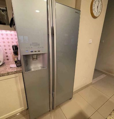 Hitachi brand side by side fridge and freezer for
