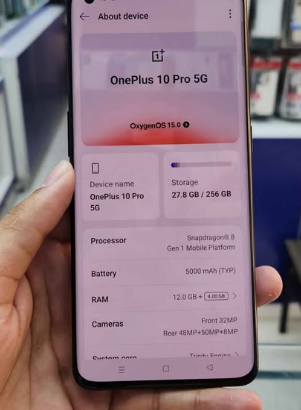 ONE PLUS 10 PRO 12GB/256GB DUAL SIM FOR SALE
