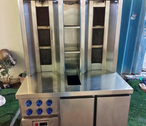 Dubble shawarma with chiller refrigerator For Sale