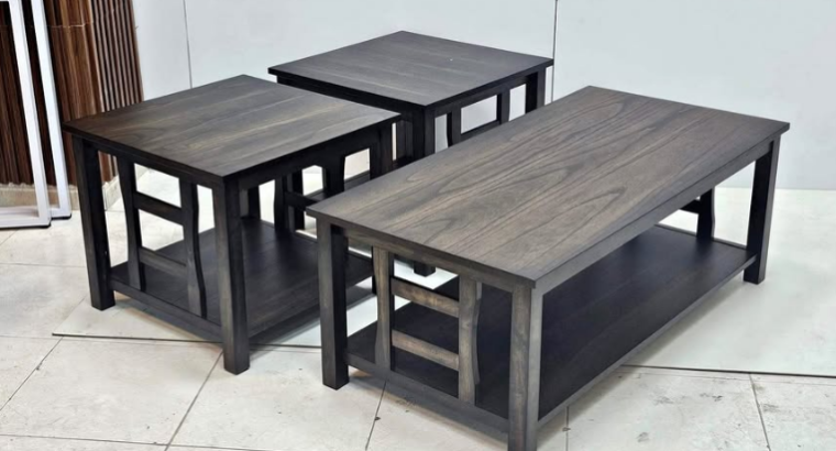 Solid Wood Coffee Table 1+2 For Sale