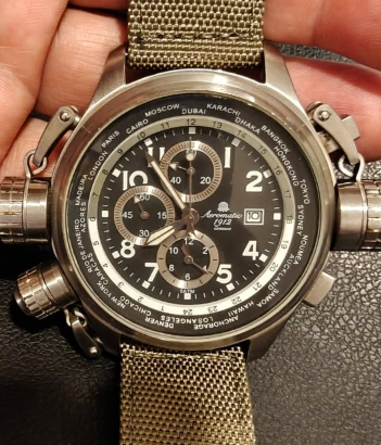 German Aeromatic 1912 Watch Very Rare For Sale